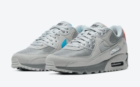 耐克MAX90红蓝鸳鸯设计太帅 Nike Air Max 90 “Moscow” 新款科技感十足的耐克MAX90复古跑鞋 货号：DC4466-001