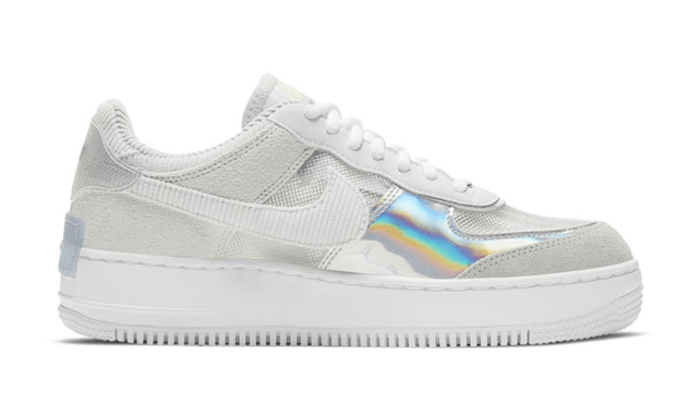 耐克马卡龙灯芯绒幻彩解构鞋 WNMS Nike Air Force 1 Shadow SE 耐克空军一号马卡龙解构女子板鞋 货号：DC5255-043