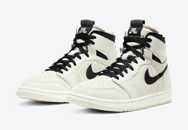 AJ1奶茶配色官图曝光 Air Jordan 1 Zoom CMFT “Summit White” AJ1米白色高帮 货号：CT0979-100