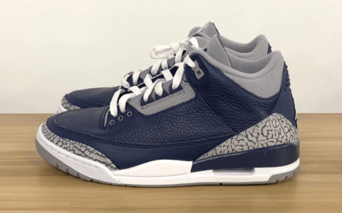 AJ3午夜蓝明年年初发售 Air Jordan 3 “Midnight Navy” AJ3灰蓝中帮球鞋实物图 货号：CT8532-401