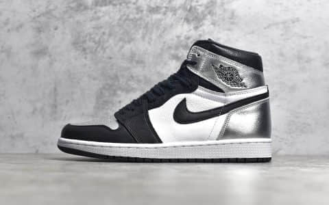 AJ1黑银高帮文化篮球鞋 Air Jordan 1 High OG 原厂AJ黑银SG纯原版本 货号：CD0461-001