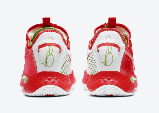 耐克保罗乔治阴阳红色阴阳设计 Nike PG 4 “Christmas” 全新PG4圣诞节限定阴阳发售日期 货号：CD5082-602