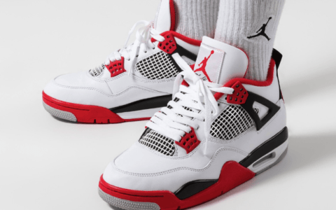 AJ4白红实战球鞋 Air Jordan 4 “Fire Red” 全新AJ4火焰红OG版本白红复刻 货号：DC7770-160