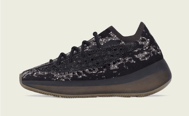 全新黑武士椰子380官图 adidas Yeezy Boost 380 “Onyx Reflective” 椰子380黑色满天星配色 货号：H02536