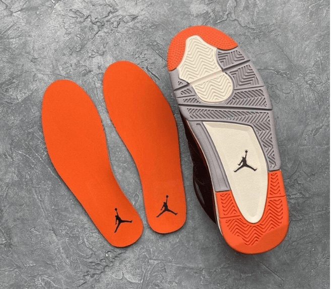 AJ4褐色鞋面橙色大底 Air Jordan 4 WMNS “Starfish” 金属橙AJ4发售日期 货号：CW7183-100
