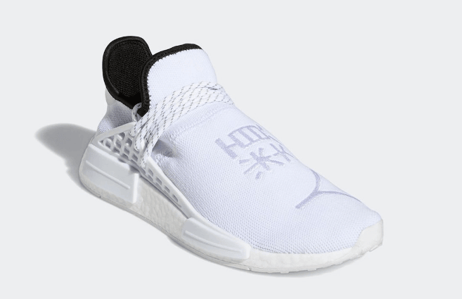 阿迪达斯菲董Hu NMD白黑配色 Pharrell x adidas NMD Hu “White” 全新阿迪达斯菲董新款发售 货号：GY0092