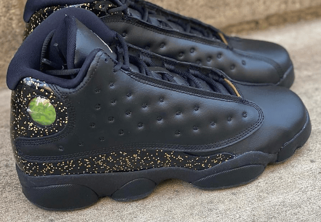 AJ13满天星新款海外曝光 Air Jordan 13 GS “Black Gold” AJ13黑金实战球鞋发售日期 货号：DC9443-007