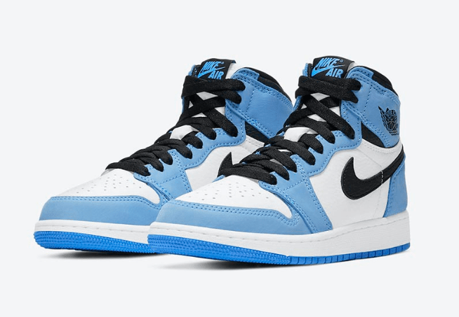 耐克AJ1大学蓝北卡蓝 Air Jordan 1 High OG “University Blue” 经典AJ1白蓝高帮复刻 货号：555088-134