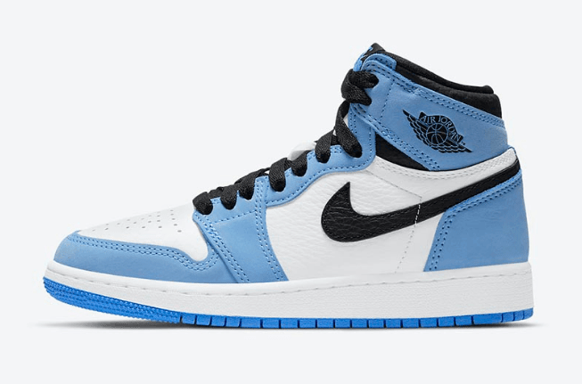 耐克AJ1大学蓝北卡蓝 Air Jordan 1 High OG “University Blue” 经典AJ1白蓝高帮复刻 货号：555088-134