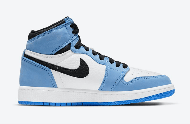 耐克AJ1大学蓝北卡蓝 Air Jordan 1 High OG “University Blue” 经典AJ1白蓝高帮复刻 货号：555088-134