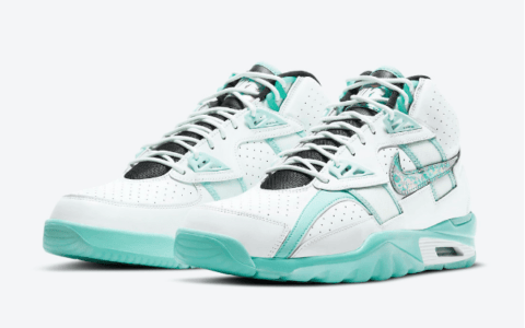 耐克璀璨流光白蓝配色气垫网球鞋 Nike Air Trainer SC High “Abalone”新配色发售日期 货号：DD9615-100