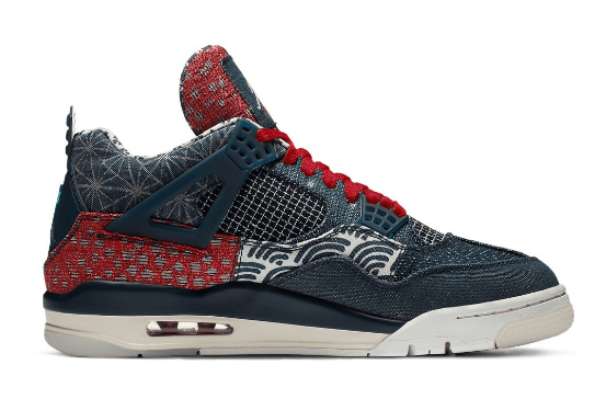AJ4牛仔鸳鸯球鞋 Air Jordan 4 SE “Sashiko” 刺子绣AJ4复刻回归发售日期 货号：CW0898-400