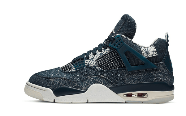 AJ4牛仔鸳鸯球鞋 Air Jordan 4 SE “Sashiko” 刺子绣AJ4复刻回归发售日期 货号：CW0898-400