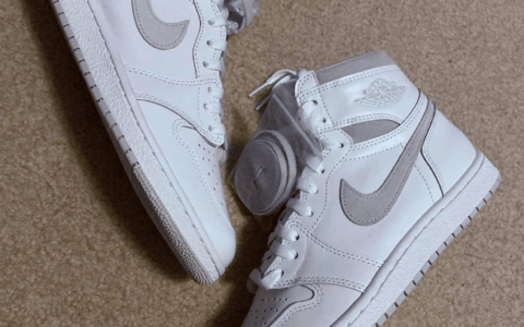 AJ1白灰高帮元年复刻 Air Jordan 1 High ’85 “Neutral Grey”实物图曝光 货号：BQ4422-100