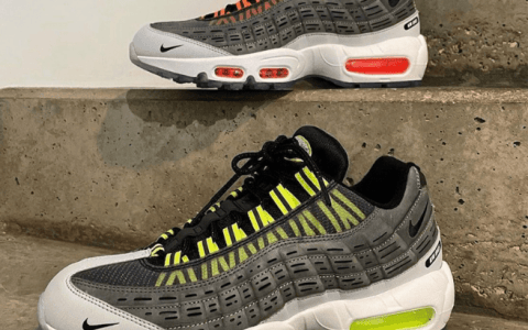 耐克MAX95与迪奥设计师联名款 Kim Jones x Nike Air Max 95 耐克MAX95灰绿灰红 货号：DD1871-001 / DD1871-002