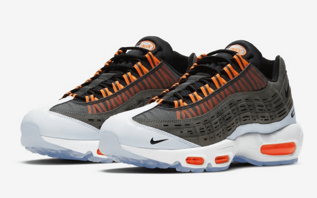 耐克MAX95与迪奥设计师联名款 Kim Jones x Nike Air Max 95 耐克MAX95灰绿灰红 货号：DD1871-001 / DD1871-002