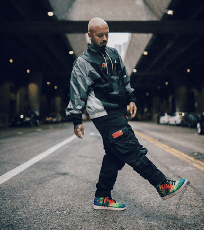 AJ1彩虹扎染帆布高帮 J Balvin x Air Jordan 1 今年最后一款AJ1联名发售日期 货号：DC3481-900