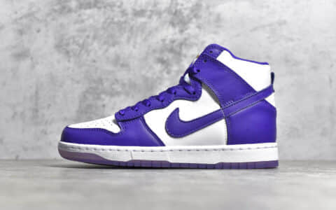 耐克Dunk SB白紫高帮 NIKE Dunk SB High Pro QB 耐克扣篮系列高帮经典百搭板鞋 货号：DC5382-100