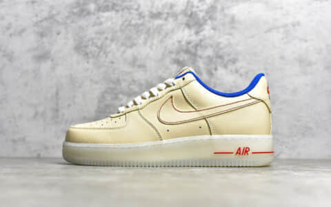 耐克空军米黄色果冻底低帮 Nike Air Force 1 Low CJ纯原版本耐克内置SOLE蜂窝气垫板鞋 货号：DH0928-800