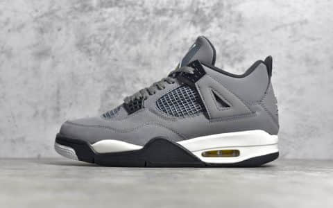 AJ4酷灰复刻版本 Air Jordan 4 “Cool Grey” 灰老鼠莆田纯原版本AJ4原厂裁片 货号：308497-007