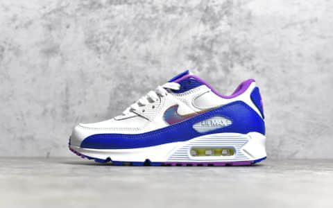 耐克MAX90彩蛋蓝紫 NIKE Air Max 90 “Easter” 高端耐克气垫鞋经典配色 货号：CT3623-100