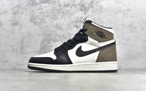 AJ1小倒钩摩卡咖啡色 Air Jordan 1 Retro “Dark Mocha” 原厂AJ1一比一复刻 AJ1倒钩 货号：575441-105