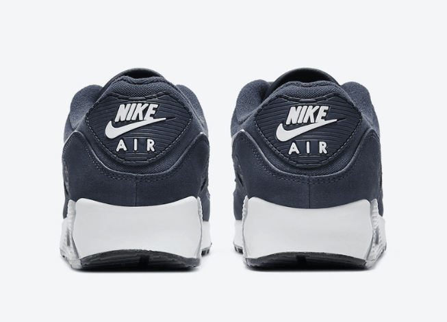 耐克MAX90海军蓝配色 Nike Air Max 90 PRM “Obsidian” 全新耐克MAX90灰蓝麂皮 货号：DA1641-400