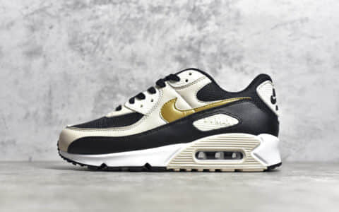 耐克MAX90黑金配色跑鞋 NIKE Air Max 90 气垫新配色耐克秋冬款 货号：DB9578-001