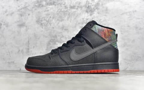 耐克Ddunk SB海盗黑红高帮 NIKE SB Dunk Hi Pro耐克Dunk原厂材料正品顶级复刻 货号：313171-028