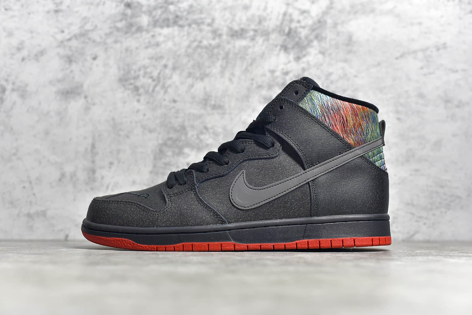 耐克Ddunk SB海盗黑红高帮 NIKE SB Dunk Hi Pro耐克Dunk原厂材料正品顶级复刻 货号：313171-028