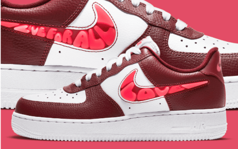 耐克空军一号情人节限定 Nike Air Force 1 Love For All 耐克2021年情人节限定发售日期 货号：CV8482-600
