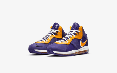 耐克詹姆斯8代湖人配色 Nike LeBron 8 “Purple” 詹姆斯紫金实战球鞋SNKRS上架 货号：DC8380-500