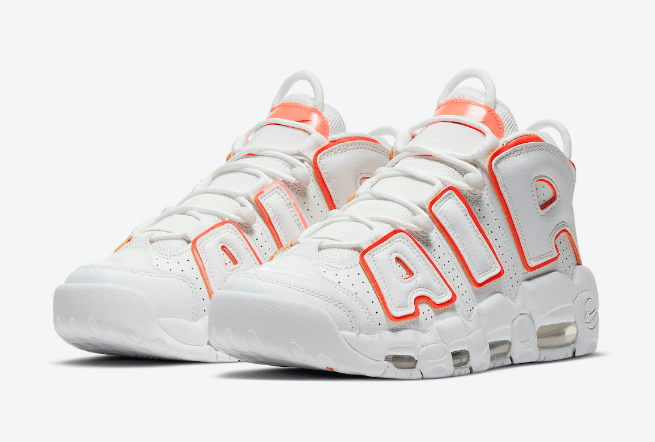 耐克皮蓬白橙新配色发售 Nike Air More Uptempo “Sunset” 经典耐克大AIR实战篮球鞋 货号：DH4968-100