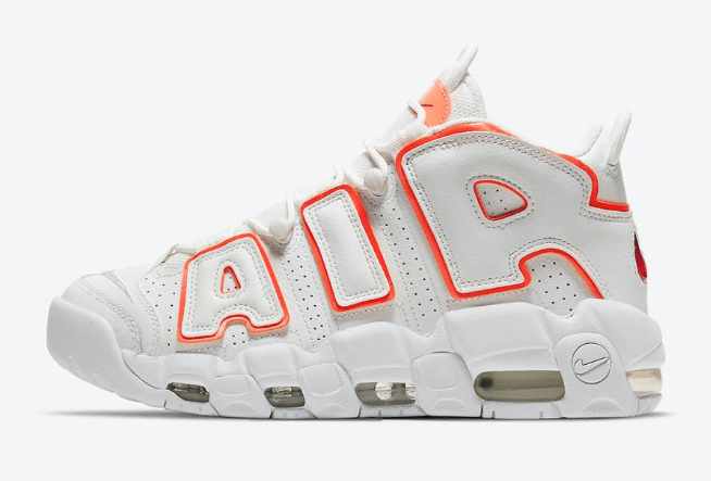 耐克皮蓬白橙新配色发售 Nike Air More Uptempo “Sunset” 经典耐克大AIR实战篮球鞋 货号：DH4968-100