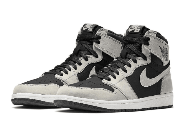 AJ1渣渣灰2.0发售日期 Air Jordan 1 “Shadow 2.0” 全新AJ1黑灰麂皮高帮 货号：555088-035