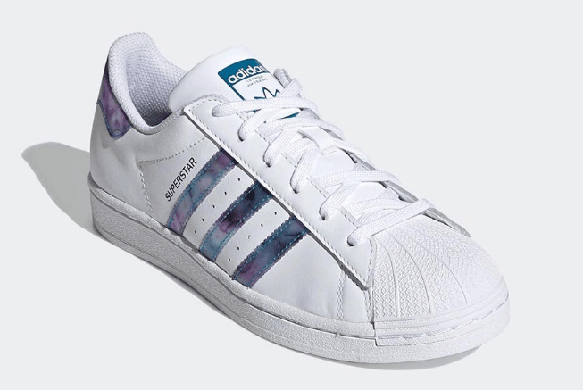 阿迪达斯贝壳头镭射板鞋 adidas Superstar “Abalone” 贝壳头蓝绿紫渐变配色新款 货号：GZ5217