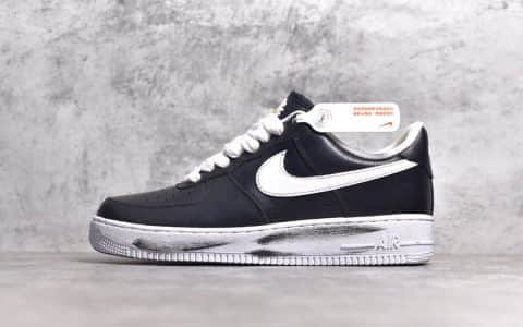 耐克空军权志龙联名小雏菊一代 GD-PEACEMINUSONE x Nike Air Force 1 耐克空军撕撕乐做旧板鞋 货号：AQ3692-001