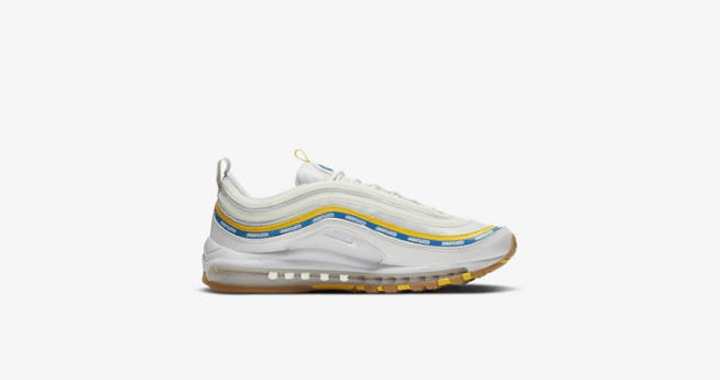 耐克子弹气垫跑鞋联名款白色 UNDEFEATED x Nike Air Max 97 “White”明早发售 货号：DC4830-100