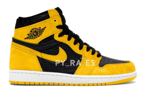 AJ1黑黄高帮全新配色发售 Air Jordan 1 High OG “Pollen” 酷似AJ李小龙配色实物图 货号：555088-701