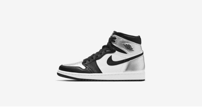 AJ1黑银脚趾上脚图 Air Jordan 1 High OG WMNS “Silver Toe” 耐克AJ1黑银高帮发售日期 货号：CD0461-001
