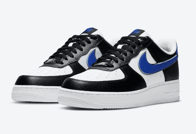 耐克空军白黑蓝 Nike Air Force 1 Low 空军蓝勾白黑鞋面太有盖章大师那味儿了 货号：DD9784-001