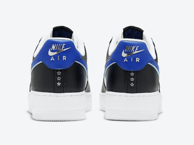 耐克空军白黑蓝 Nike Air Force 1 Low 空军蓝勾白黑鞋面太有盖章大师那味儿了 货号：DD9784-001