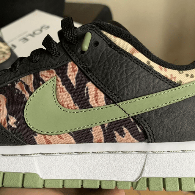 耐克Dunk迷彩鸳鸯配色新款 Nike Dunk Low SE “Oil Green” 耐克Dunk迷彩滑板鞋 货号：DH0957-001