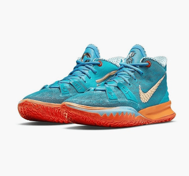 耐克欧文7神秘埃及主题 Concepts x Nike Kyrie 7 实战欧文7蓝橙联名款首次曝光 货号：CT1137-900