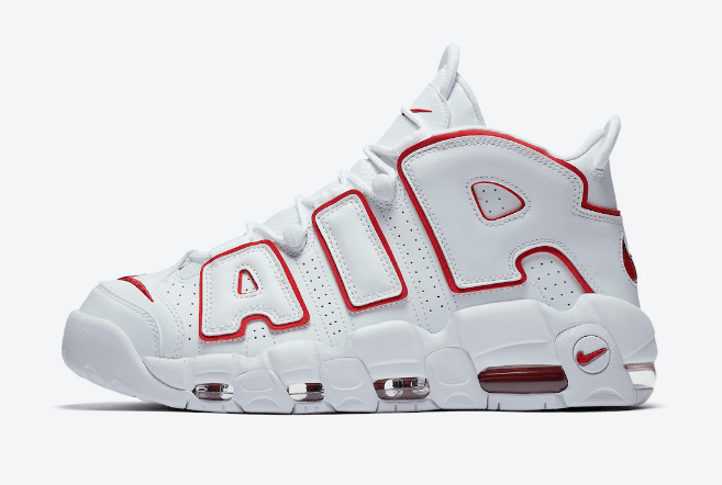 耐克皮蓬白红实战篮球鞋 Nike Air More Uptempo “Renowned Rhythm” 耐克大AIR新配色 货号：921948-102