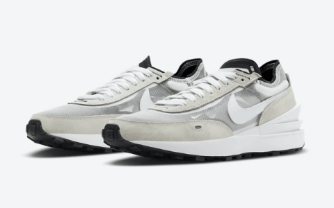 耐克华夫灰白镂空轻跑鞋 Nike Waffle One “Summit White” 耐克解构鞋 平民版Sacai 货号：DA7995-100