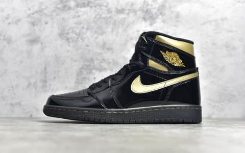 AJ1黑金高帮鞋 Air Jordan 1 “ Black Metallic Gold ”黑金 公司正品级别原厂AJ供应 货号：555088-032