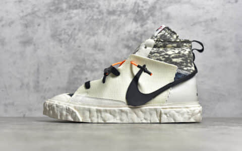 耐克开拓者斯科特联名 READYMADE x NIKE Blazer Mid 耐克READYMADE联名白色高帮 周杰伦同款 货号：CZ3589-001