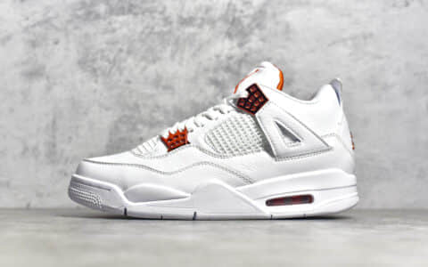 AJ4白橙高帮实战球鞋 Air Jordan 4 RETRO SE 金属橙 莆田最高版本AJ 货号：CT8527-113