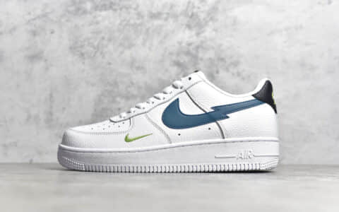 耐克空军断勾空军白蓝荔枝皮 NIKE Air Force 1'07 Low CJ纯原版本空军工厂货源 货号：DJ6894-100